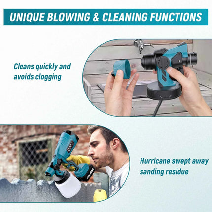 Cordless Paint Spray Gun For Makita For Dewalt For Milwaukee For Bosch 18V Battery Electric Rechargeable Sprayer Power Tool