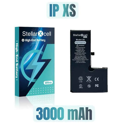 StellarXcell Ultra High Capacity Battery For iPhone7 8Plus 11 12Mini 13ProMax X XS XR 14plus 15Pro  show 100%healthy