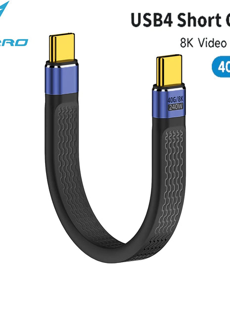 Cavo dati USB 4.0 da 40Gbps 8K 60Hz cavo corto da tipo C a USB C 240W funzione completa PD 3.1 48V/5A per Thunderbolt 4 iPhone 15 Pro