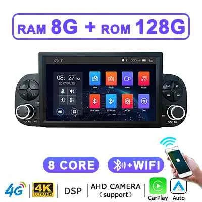 Wireless 7'' Carplay Android 15 Auto Stereo autoradio For Fiat Panda 2020-2023 2 din Car Radio Multimedia player Screen 4G LTE