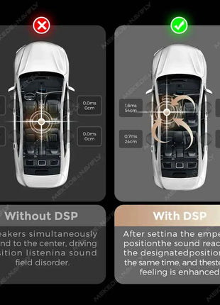 Android Radio DSP Audio Processor 4*80W Amplify Automotive Sound Modules Electronics Stereo Amplifer APP Automobiles Car Parts