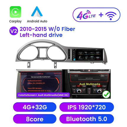 For Audi Q7 4L 2006-2009 Android Car Radio GPS Navigation Multimedia Player Carplay Android Auto IPS Touch Screen 4G 10.25 Inch