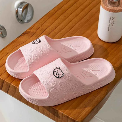 Pantofole estive per bambini Indoor Cute Bear Print Antiscivolo Suola morbida Squisite scarpe genitore-figlio Scarpe comode per il tempo libero per la casa