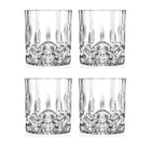 Set Bicchieri Whiskey in Vetro Crystal 230ml con Rilievi Trasparenti per Bar e Casa