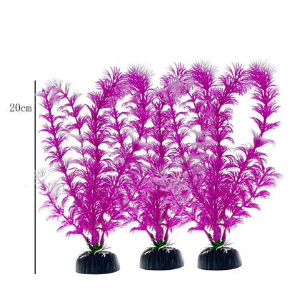 Artificial Aquarium Decor Plants Water Weeds Ornament Aquatic Fish Tank Simulation Grass Flower Decoration Accessories