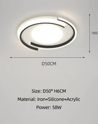 Decorazione domestica moderna Luci del soggiorno con telecomando Lampada da soffitto a LED per camera da letto Lampadario per sala da pranzo per studio nordico per bambini