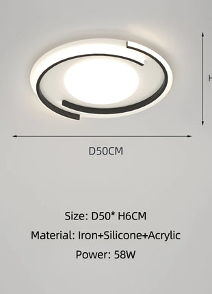 Decorazione domestica moderna Luci del soggiorno con telecomando Lampada da soffitto a LED per camera da letto Lampadario per sala da pranzo per studio nordico per bambini