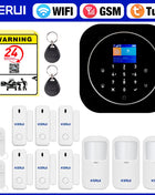 KERUI Home Security Alarm System Alexa Support G12 WIFI/GSM Alarm System with Phone App Alarm Siren PIR Sensor Tuya Smart APP