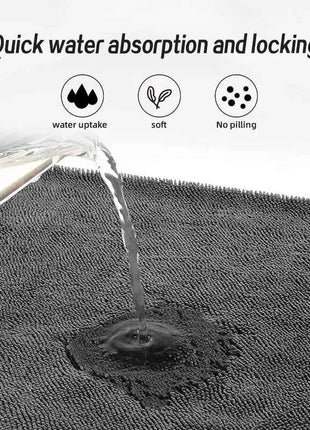 SEAMETAL Car Wash Towel 1200GSM Microfiber Double-Sided Ultra Absorbent Car Wash Cloth Cleaning Drying Towel Washing Accessories