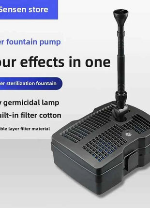 SUNSUN kio pond filter in fishpond fountain pump + UV lamp + filter.Pond pumping aeration cycle three in one water fountain pump