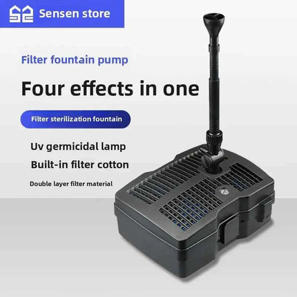 SUNSUN kio pond filter in fishpond fountain pump + UV lamp + filter.Pond pumping aeration cycle three in one water fountain pump