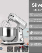 BioloMix 6-speed Kitchen Food Stand Mixer 1200W DC Quiet Motor  6L Stainless Steel Bowl with Cream Egg Whisk Whip Dough Kneader