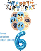 Nuovo cartone animato Cani Decorazione festa di compleanno Set completo Kit Cane blu Buon compleanno Piatti Tovaglioli Tazze Articoli per la tavola Bomboniera per bambini