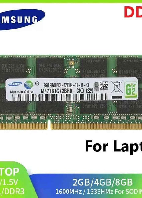 SAMSUNG DDR3 DDR3L Memory Ram SODIMM Laptop RAM 8GB 4GB 2GB 1333 1600Mhz 1866MHz High Performance Notebook SO-DIMM RAM 1.35/1.5V