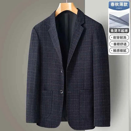 Blazer Uomo Slim Fit a Quadri - Stile British Cerimonia 2025