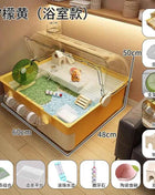 Hamster cage special oversized luxury villa golden bear wintering double-layer transparent basic cage flower branch mouse feedin