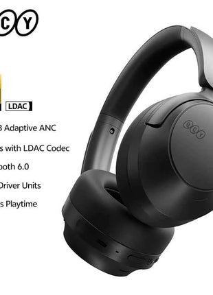 QCY H3S -56dB Adaptive ANC Over Ear Headphone Hi-Res LDAC Spatial Sound Wireless Earphone Bluetooth 6.0 Dual Driver 102H Headset