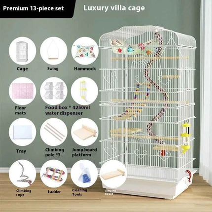 Luxury Wooden Pet Cage Mansion for Sugar Glider Large Hamster House Squirrel Enclosure Dwarf Flying Mouse Habitat