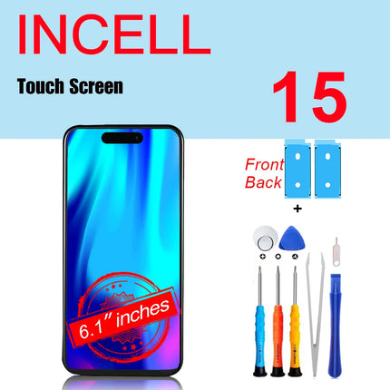 PINZHENG Schermo di alta qualità INCELL LCD OLED per iPhone 14 Pro 15 Plus 13 Pro Max Display per sostituzione iPhone con strumenti