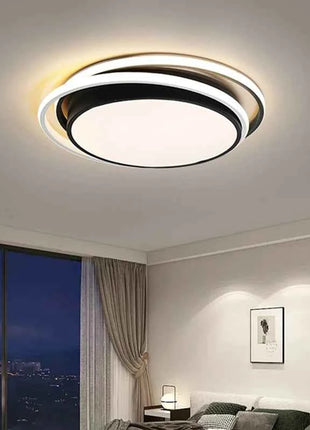 AuroraRealm Lampada da soffitto quadrata a LED Nero Telecomando Camera da letto Studio Luci del soggiorno Lustro moderno Decorazioni per la casa Apparecchi per bambini