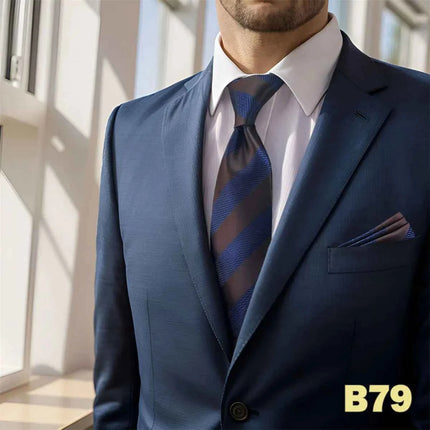 Set Cravatta e Fazzoletto Uomo Colorato 160cm - Accessori Matrimonio