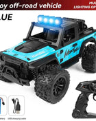 1:16 High Speed Off-Road Alloy RC Cars Police Truck Jeep with Music Sound and LED Lights 2.4G Remote Control Cars Outdoor Toy