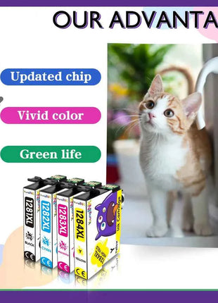 T1281 Ink Cartrige For Epson T 1281-1284 T1281XL Compatible Stylus S22 SX125 SX130 SX230 SX235W SX445W Printer T12XL
