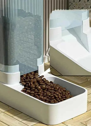 1pc/2pcs Automatic Dog Feeder/Water Dispenser, Plastic Gravity Dog Food And Water Dispenser Set