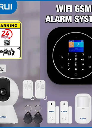KERUI Sistema di Allarme di Sicurezza Domestica Supporto Alexa G12 Sistema di Allarme WIFI/GSM con App Telefono Sirena di Allarme Sensore PIR Tuya Smart APP