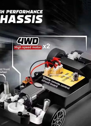 New 4WD Remote Control Drift Car Full Size 1:24 Mini Remote Control Racing Car Model 2.4G Radio High Speed RC Car Boy Toy Gift