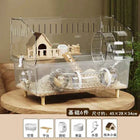 Large Acrylic Clear Hamster Villa Cage for Syrian Gold Teddy Bear Luxury Habitat Stackable DIY Habitat Terrarium