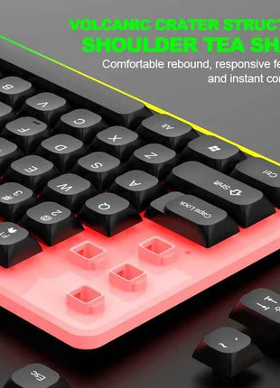 NG GTX350 Gaming Keyboard Mouse Combos Computer Laptop Backlight Gamer Kit LED Wired Usb Keyboard GTX350 Set-Black