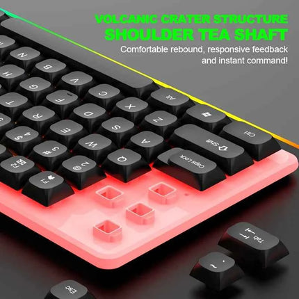 NG GTX350 Gaming Keyboard Mouse Combos Computer Laptop Backlight Gamer Kit LED Wired Usb Keyboard GTX350 Set-Black