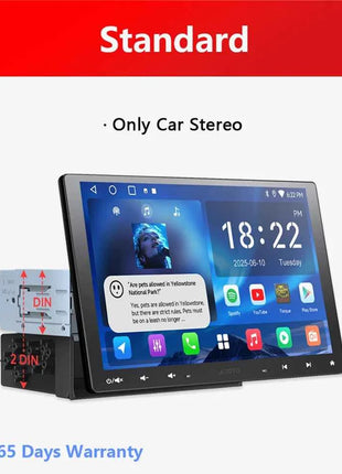 10 inch Android Car Stereo Single 1 Din Retractable Screen Apple CarPlay Android Auto 1Din Car Bluetooth Radio Head Unit