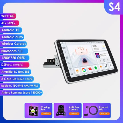 Hizpo 10.1" Universal CarPlay Android Auto Radio For VW Volkswagen Fiat Renault Nissan Hyundai 4G Car Multimedia Autoradio 1 Din