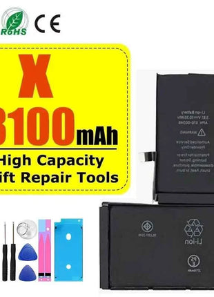 High Capacity Battery For iPhone 4 4S 5 5S 5C SE 2020 6 6S 7 8 SE2 Plus X XR XS 11 Pro Max Mobile Phone Pack New 0 Cycle Seal