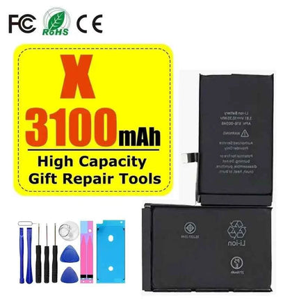 High Capacity Battery For iPhone 4 4S 5 5S 5C SE 2020 6 6S 7 8 SE2 Plus X XR XS 11 Pro Max Mobile Phone Pack New 0 Cycle Seal