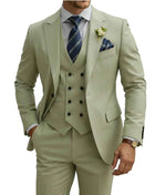 Abito Uomo 3 Pezzi Doppio Petto Slim Fit - Tuxedo Matrimonio e Gala