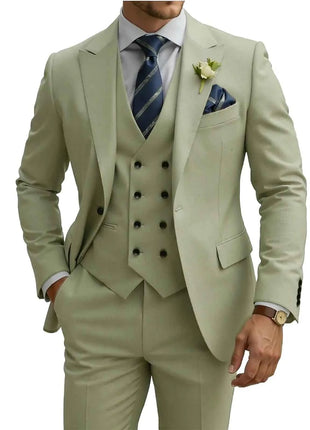 Abito Uomo 3 Pezzi Doppio Petto Slim Fit - Tuxedo Matrimonio e Gala