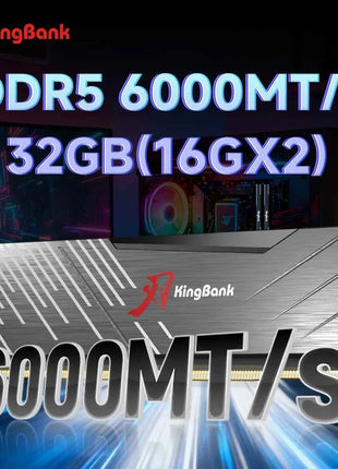 KingBank SoarBlade KRXB DDR5 Series 16GB 1ram or 16GBx2 2rams 6000MHz Gaming Desktop Memory Overclocking Intel XMP 3.0 for PC