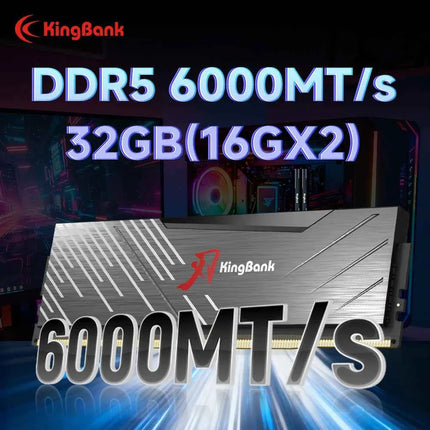 KingBank SoarBlade KRXB DDR5 Series 16GB 1ram or 16GBx2 2rams 6000MHz Gaming Desktop Memory Overclocking Intel XMP 3.0 for PC