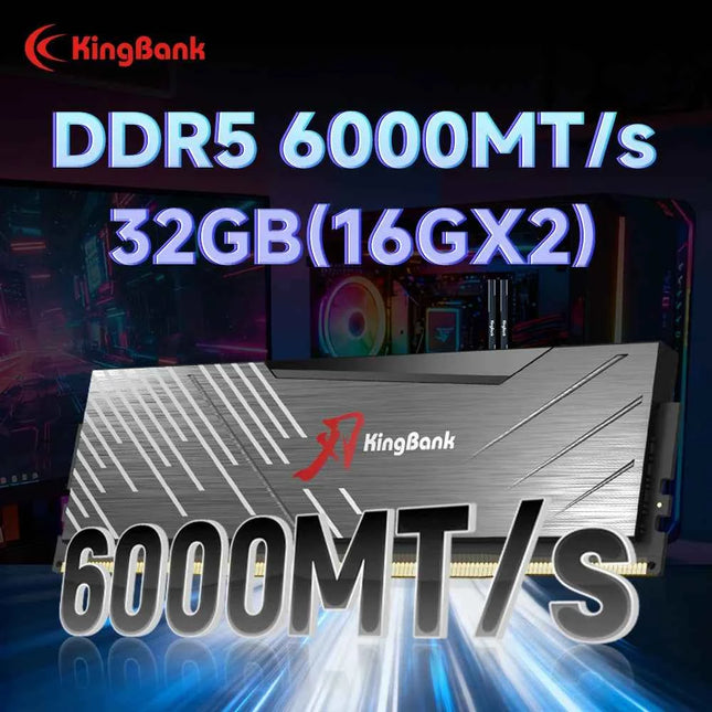KingBank SoarBlade KRXB DDR5 Series 16GB 1ram or 16GBx2 2rams 6000MHz Gaming Desktop Memory Overclocking Intel XMP 3.0 for PC