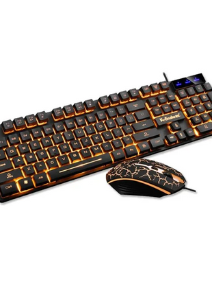KM320 Set Tastiera e Mouse Gaming Impermeabile con Retroilluminazione per PC e Laptop