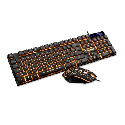 KM320 Set Tastiera e Mouse Gaming Impermeabile con Retroilluminazione per PC e Laptop
