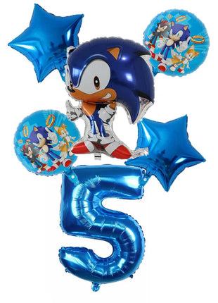 Nuovo Set Decorazioni per Festa di Compleanno a Tema Riccio Blu: Palloncini, Piatti, Bicchieri, Decorazione per Torta per Baby Shower e Regali per Bambini