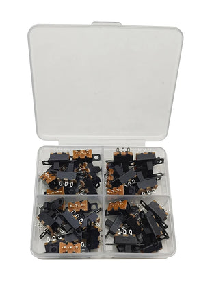 40 Pcs/Box SS12D00 SS12F15 Slide Switch 3Pin 1P2T 2 Position ON-OFF Switch Toggle Switch Handle Length 2MM 3MM 4MM 5MM 6MM