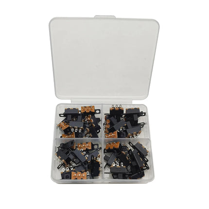 40 Pz/scatola SS12D00 SS12F15 Interruttore A Scorrimento 3Pin 1P2T 2 Posizione On-Off Interruttore Interruttore A Levetta Lunghezza Della Maniglia 2MM 3MM 4MM 5MM 6MM