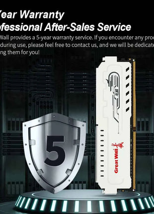 Great Wall DDR5 RAM 16GB 6400MHz Overclocking Desktop Gaming Memory Compatible Intel XMP 3.0 & AMD Expo Dimm Memoria