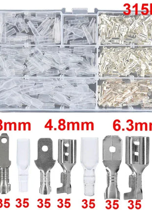 Male Female Insulated Cable Wire Connector Macho 2.8/6.3mm Electrical Crimp Terminals Spade Connectors Assortment Kit