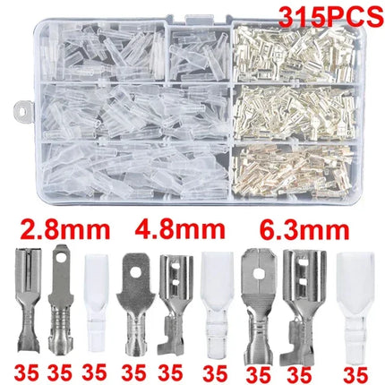 Maschio Femmina Scatola di Filo Cavo Isolato Connettore Macho 2.8/6.3mm Terminali A Crimpare Elettrici Termin Spade Connettori Kit Assortiti